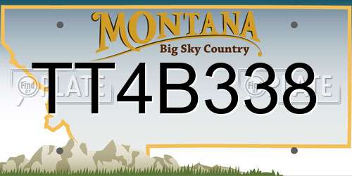 TT4B338 Montana License Plate