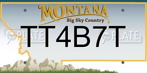 TT4B7T Montana License Plate