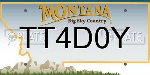TT4D0Y Montana License Plate