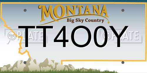 TT4O0Y Montana License Plate