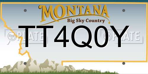 TT4Q0Y Montana License Plate