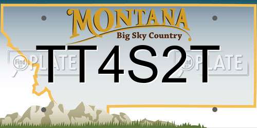 TT4S2T Montana License Plate