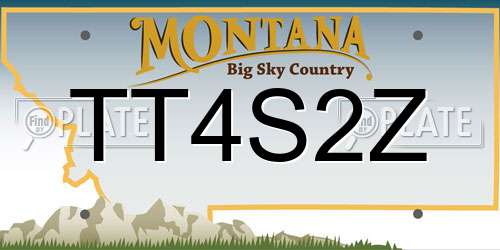 TT4S2Z Montana License Plate
