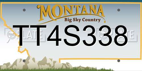 TT4S338 Montana License Plate