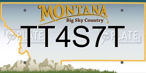 TT4S7T Montana License Plate