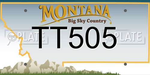 TT505 Montana License Plate