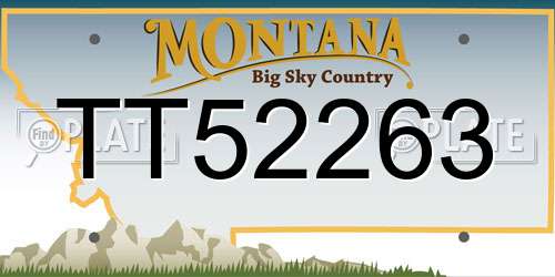 TT52263 Montana License Plate