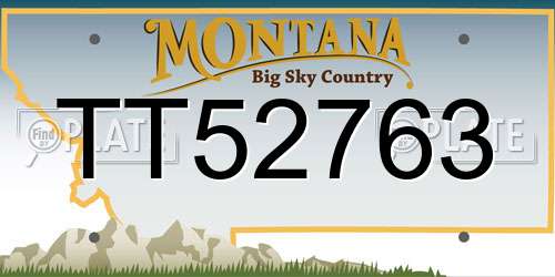 TT52763 Montana License Plate