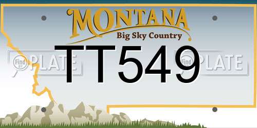 TT549 Montana License Plate