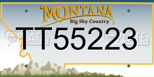 TT55223 Montana License Plate
