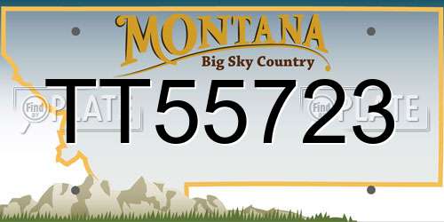 TT55723 Montana License Plate