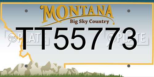 TT55773 Montana License Plate