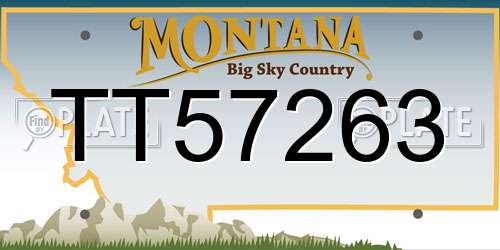 TT57263 Montana License Plate
