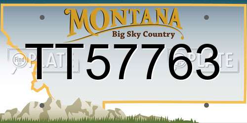 TT57763 Montana License Plate