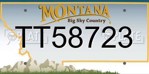 TT58723 Montana License Plate
