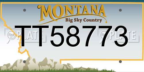 TT58773 Montana License Plate