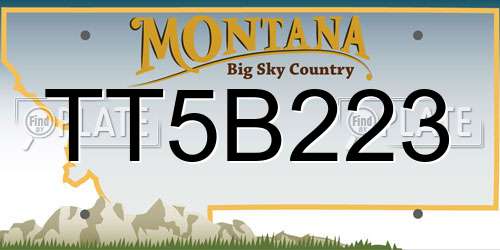 TT5B223 Montana License Plate