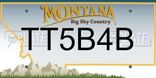 TT5B4B Montana License Plate