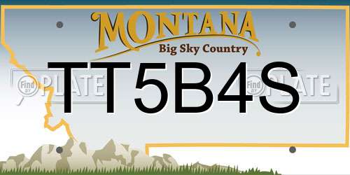 TT5B4S Montana License Plate