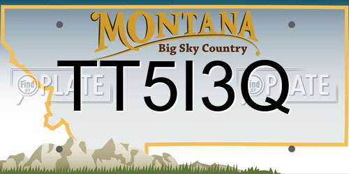 TT5I3Q Montana License Plate