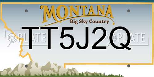 TT5J2Q Montana License Plate