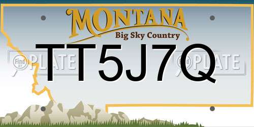 TT5J7Q Montana License Plate