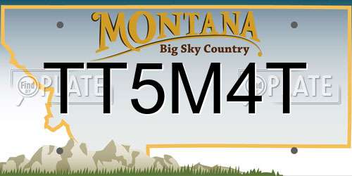 TT5M4T Montana License Plate