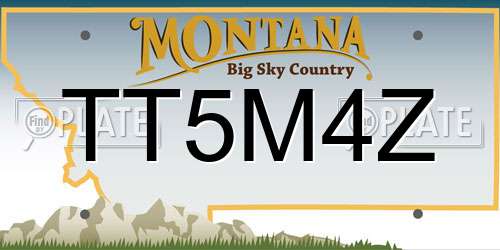 TT5M4Z Montana License Plate