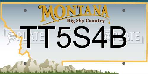 TT5S4B Montana License Plate