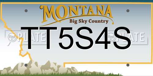 TT5S4S Montana License Plate