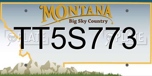 TT5S773 Montana License Plate