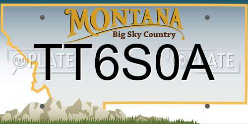 TT6S0A Montana License Plate
