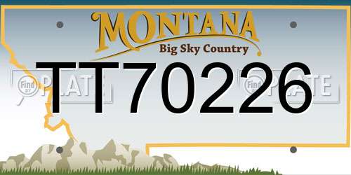 TT70226 Montana License Plate