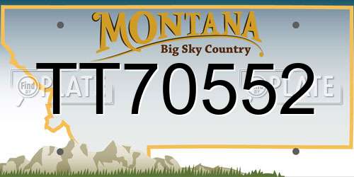 TT70552 Montana License Plate