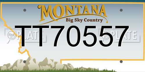 TT70557 Montana License Plate