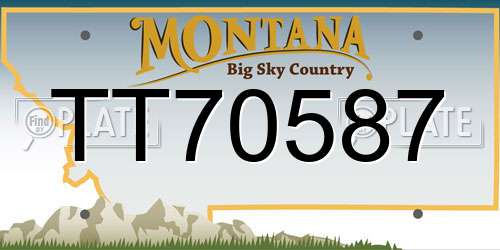 TT70587 Montana License Plate