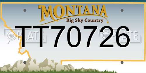 TT70726 Montana License Plate