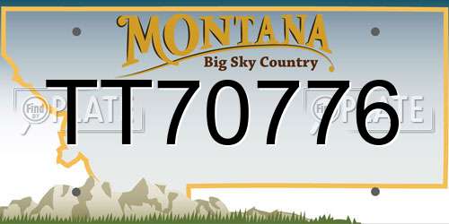 TT70776 Montana License Plate