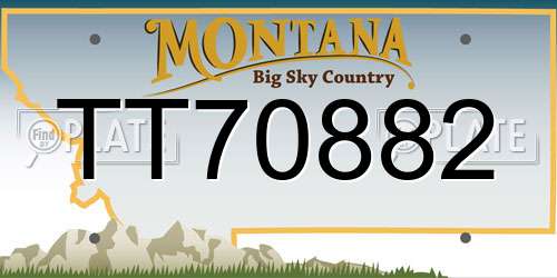 TT70882 Montana License Plate