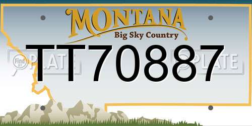 TT70887 Montana License Plate