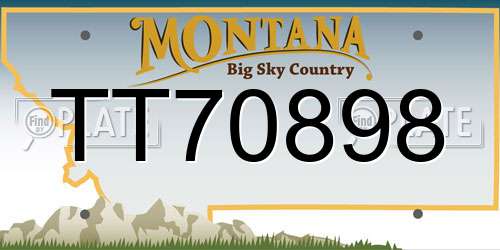 TT70898 Montana License Plate