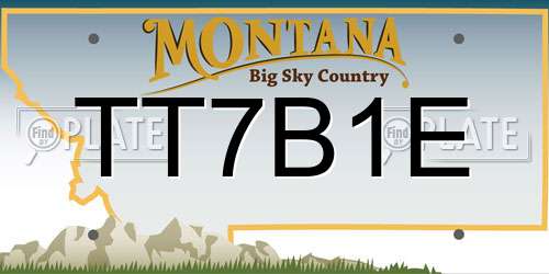 TT7B1E Montana License Plate