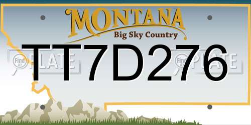 TT7D276 Montana License Plate