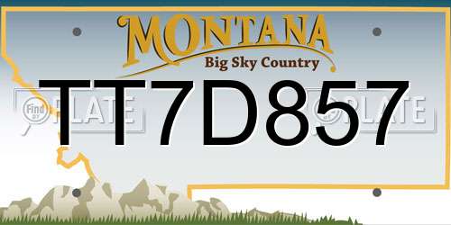 TT7D857 Montana License Plate
