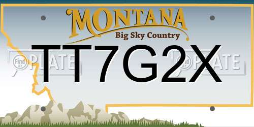 TT7G2X Montana License Plate