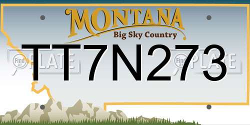 TT7N273 Montana License Plate