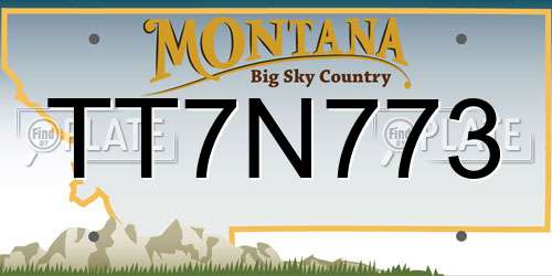 TT7N773 Montana License Plate