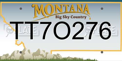TT7O276 Montana License Plate