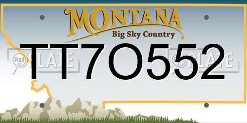 TT7O552 Montana License Plate