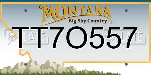 TT7O557 Montana License Plate